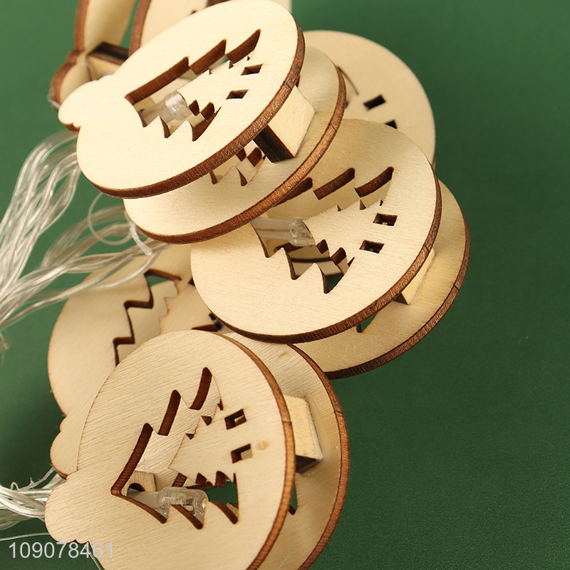 Yiwu market christmas decoration wooden string lights for sale