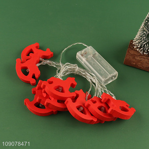 Most popular xmas tree decoration wooden string lights decorative lights