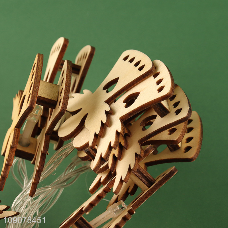 Low price angle shape wooden string lights decorative lights