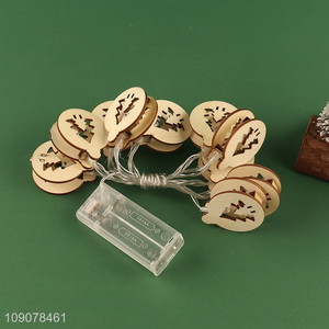 Yiwu market christmas decoration wooden string lights for sale