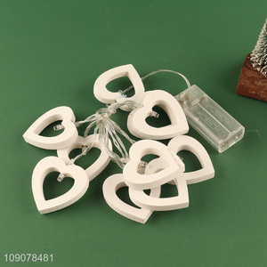 Popular products heart shape wooden string lights decorative lights