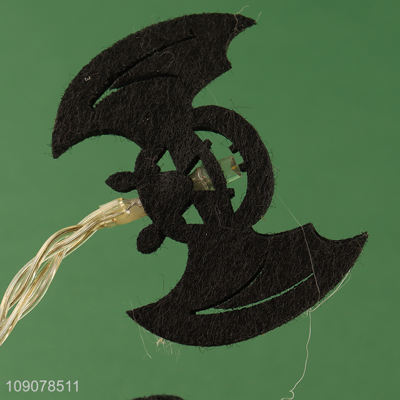 Factory price black bats shape Halloween decoration string lights