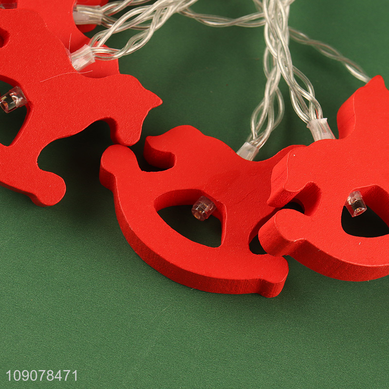 Most popular xmas tree decoration wooden string lights decorative lights