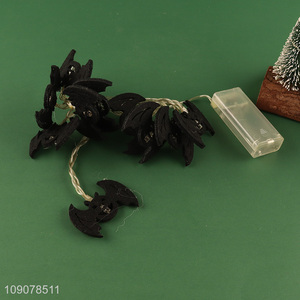 Factory price black bats shape Halloween decoration string lights