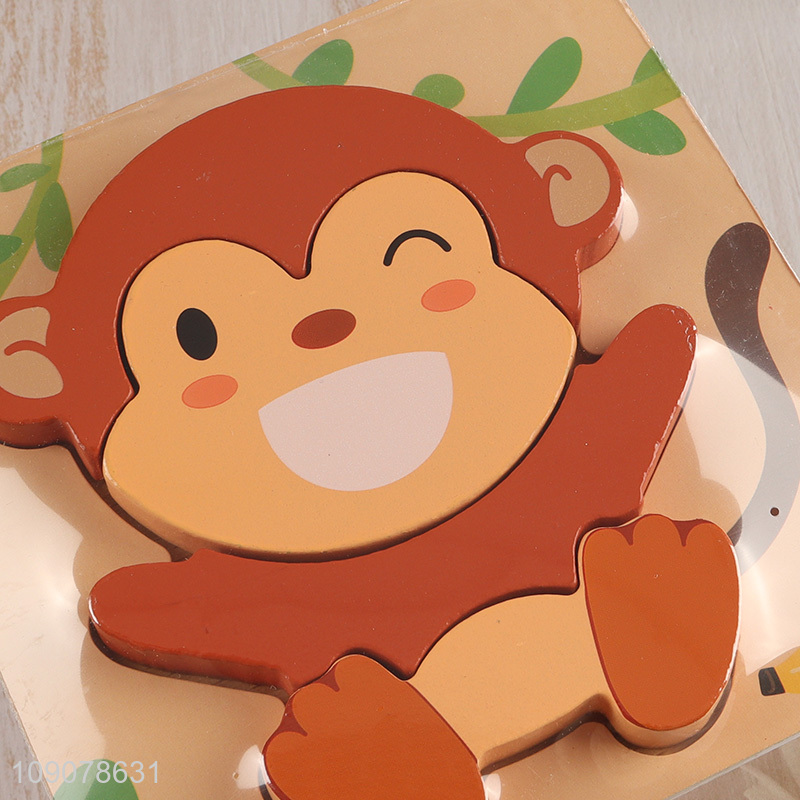 Best Selling Cartoon Moneky Wooden Puzzle Kids Educational Toys
