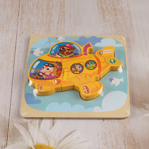 Online Wholesale Cartoon Airplane Puzzle Toy Wooden Early Learning Toy