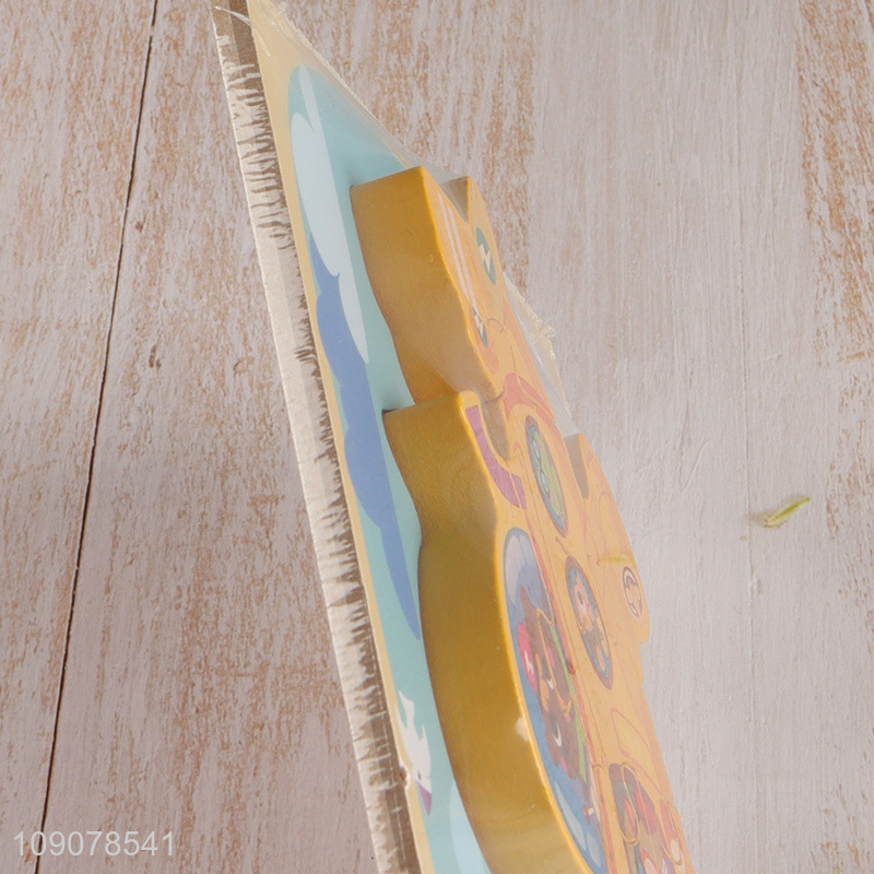 Online Wholesale Cartoon Airplane Puzzle Toy Wooden Early Learning Toy