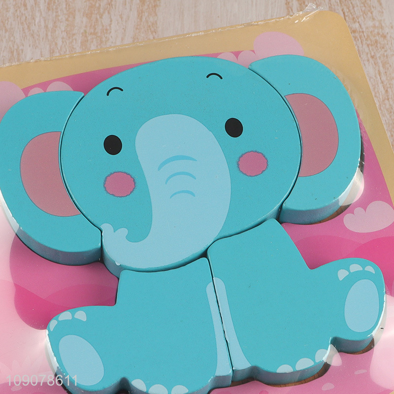 High Quality Cartoon Elephant Wooden Puzzle Toy Montessori Toys