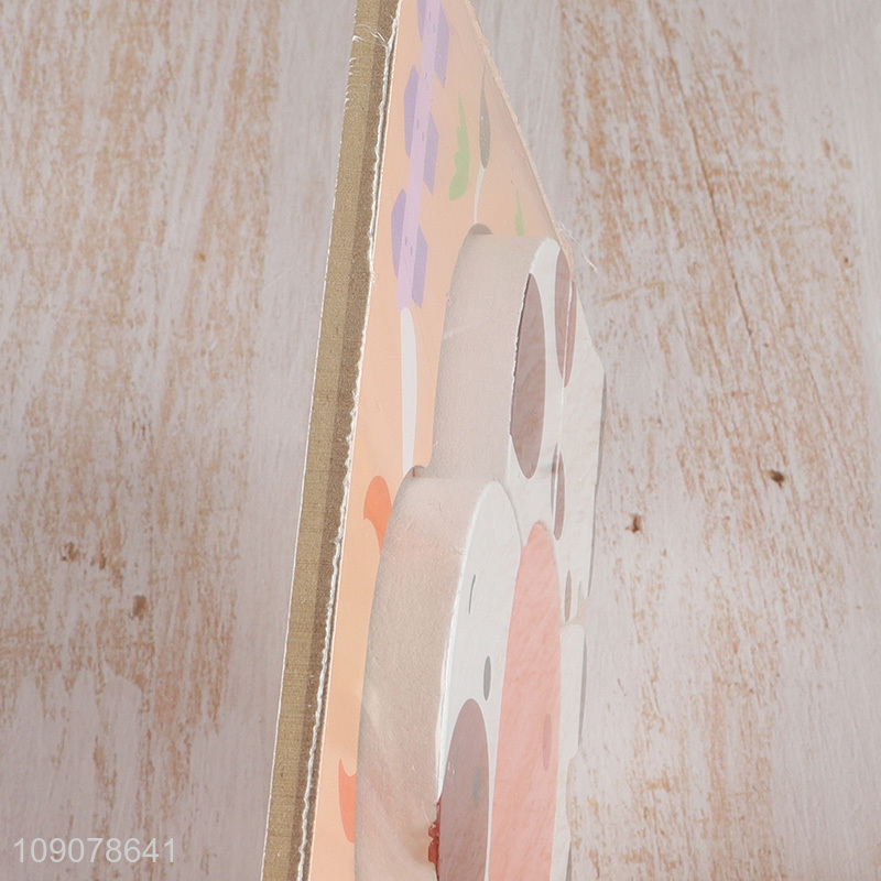 Good Quality Cartoon Cow Wooden Puzzle Early Education Kids Toy