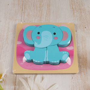 High Quality Cartoon Elephant Wooden Puzzle Toy Montessori Toys