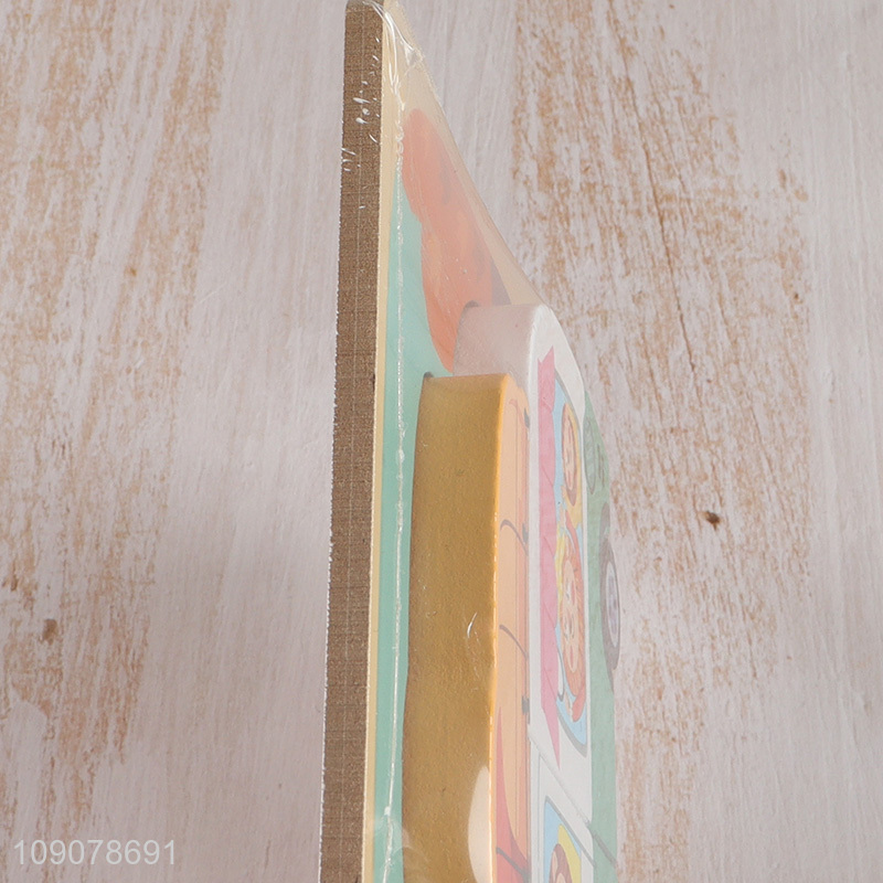 China Supplier Cartoon Tour Bus Wooden Puzzle Wooden Toddler Puzzle