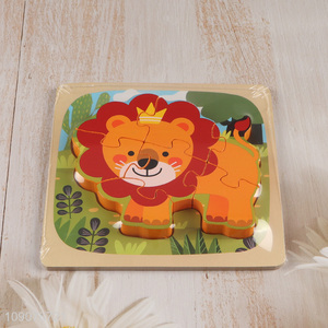 High Quality Cartoon Tiger Wooden Jigsaw Puzzle Montessori Toys