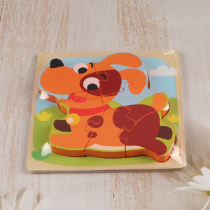 Good Quality Cartoon Dog Wooden Jigsaw Puzzle Wooden Animal Puzzle