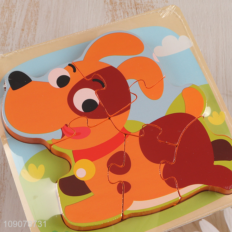 Good Quality Cartoon Dog Wooden Jigsaw Puzzle Wooden Animal Puzzle