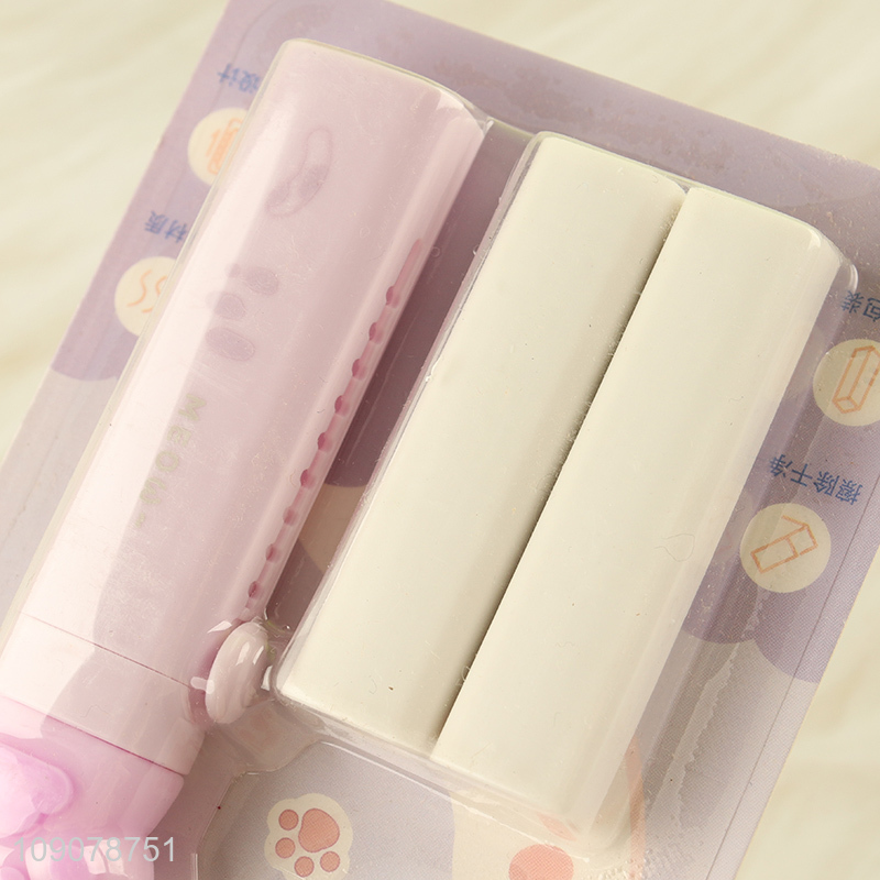 Hot selling cute cat paw school students stationery move eraser