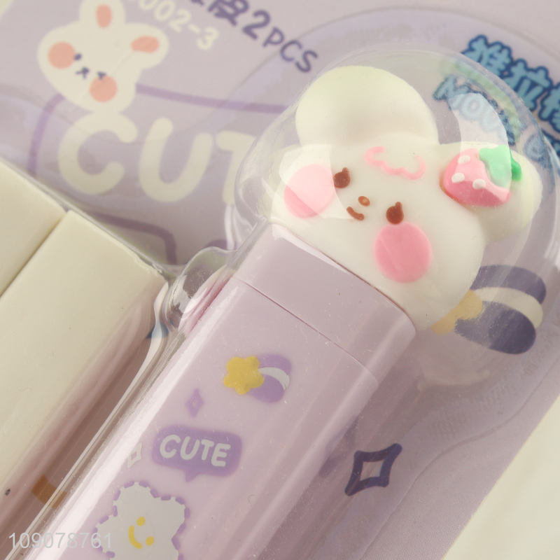 Yiwu market cartoon rabbit school students stationery move eraser