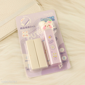 Yiwu market cartoon rabbit school students stationery move eraser