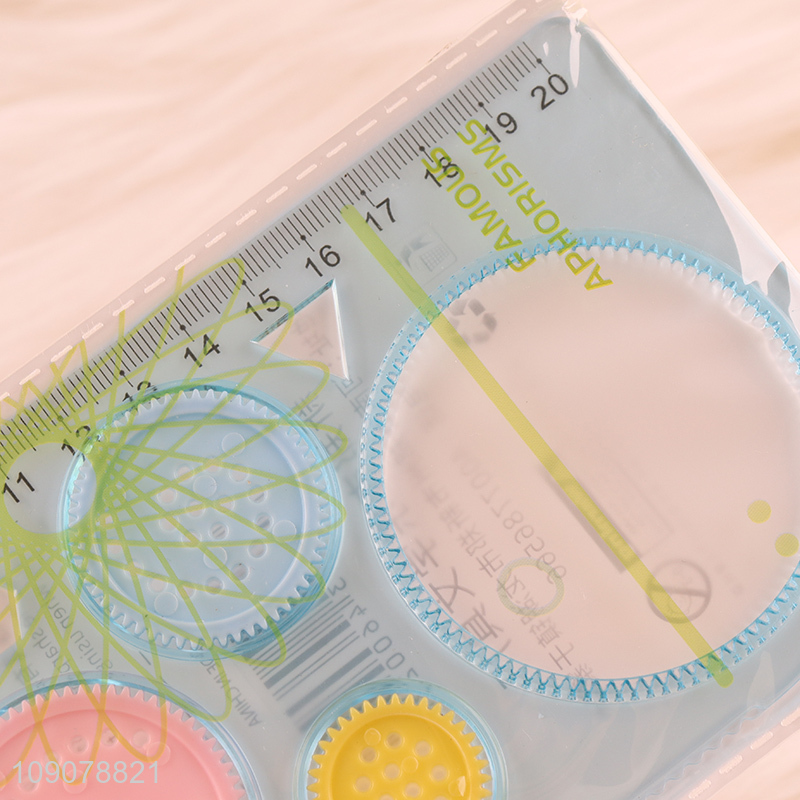 Top quality plastic school students drafting supplies multifunctional ruler