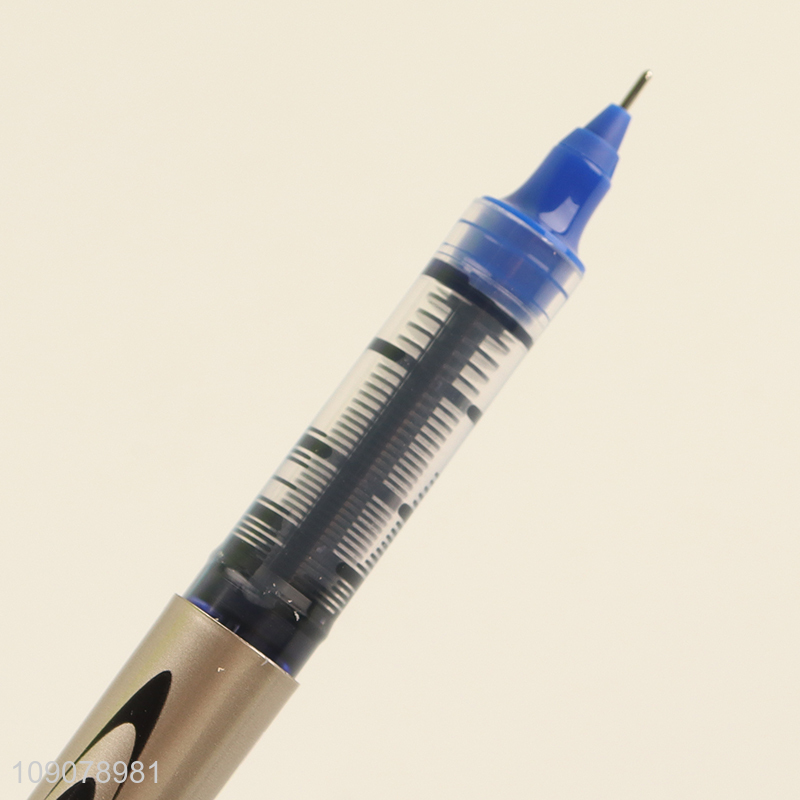 China supplier 12pcs multicolor quick dry durable straight liquid gel pen