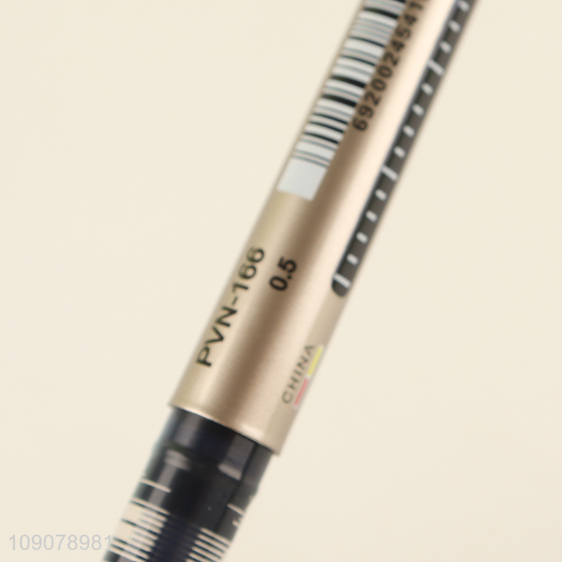 China supplier 12pcs multicolor quick dry durable straight liquid gel pen