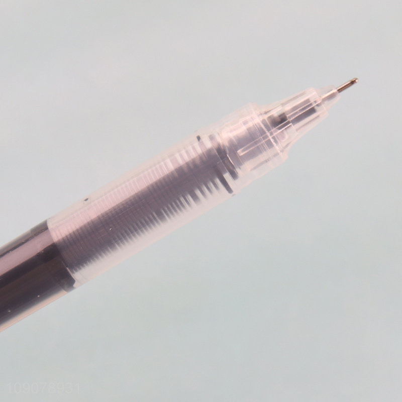 Most popular 12pcs school office straight liquid ball pen gel pen