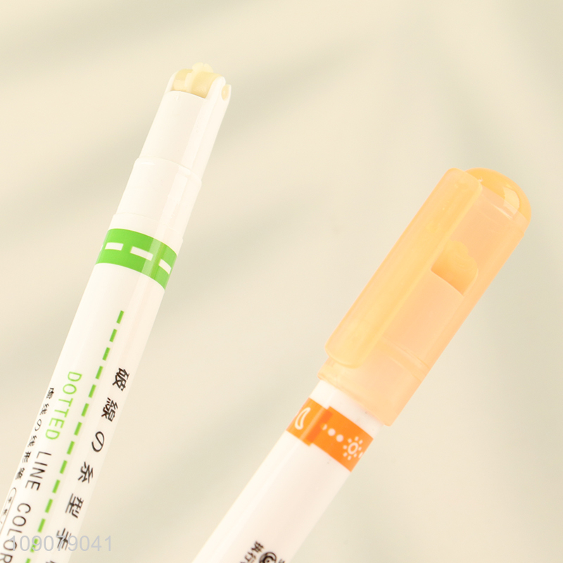 Good sale school office stationery contour pen double line wave curve pen