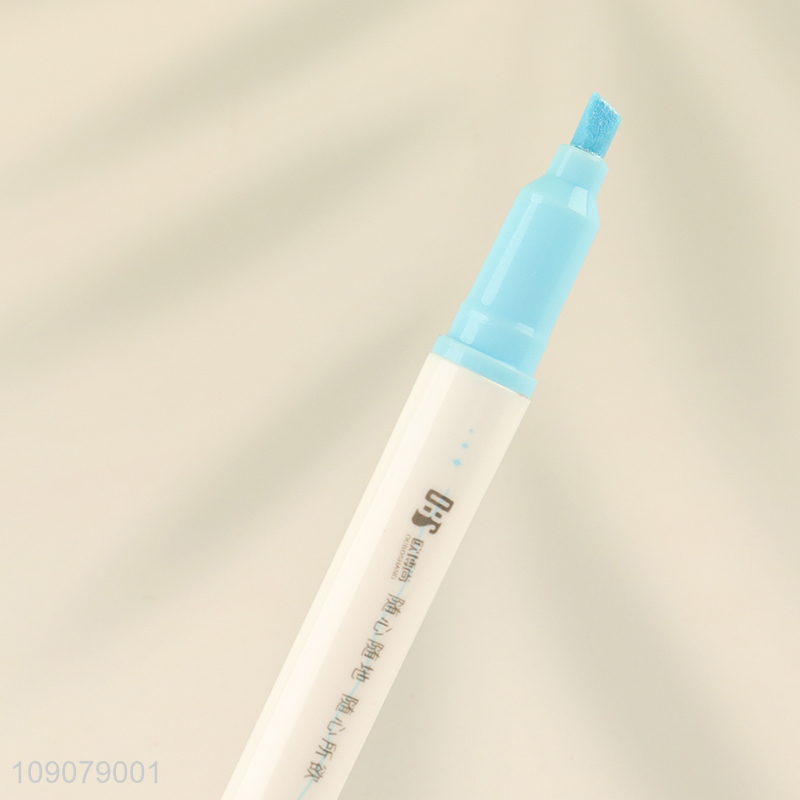 Online wholesale 4pcs durable students stationery shiny pen highlighter pen set