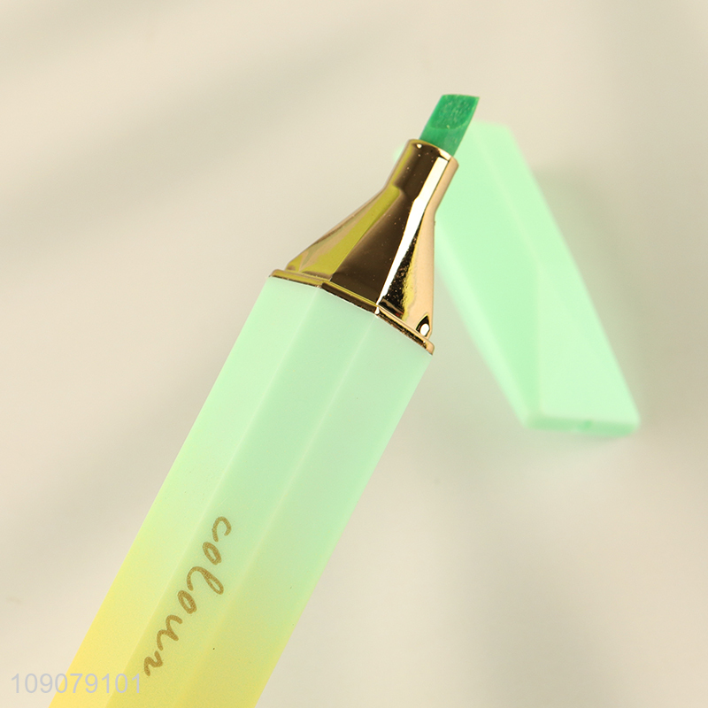 Online wholesale 4pcs school office stationery highlighter pen set