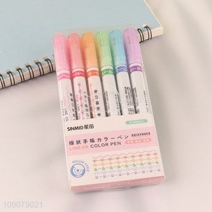 Top selling school office supplies contour pen double line wave curve pen