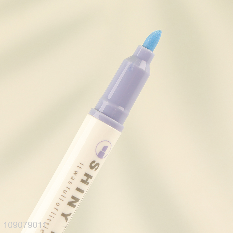 Hot items 4colors school students stationery shiny pen highlighter pen set