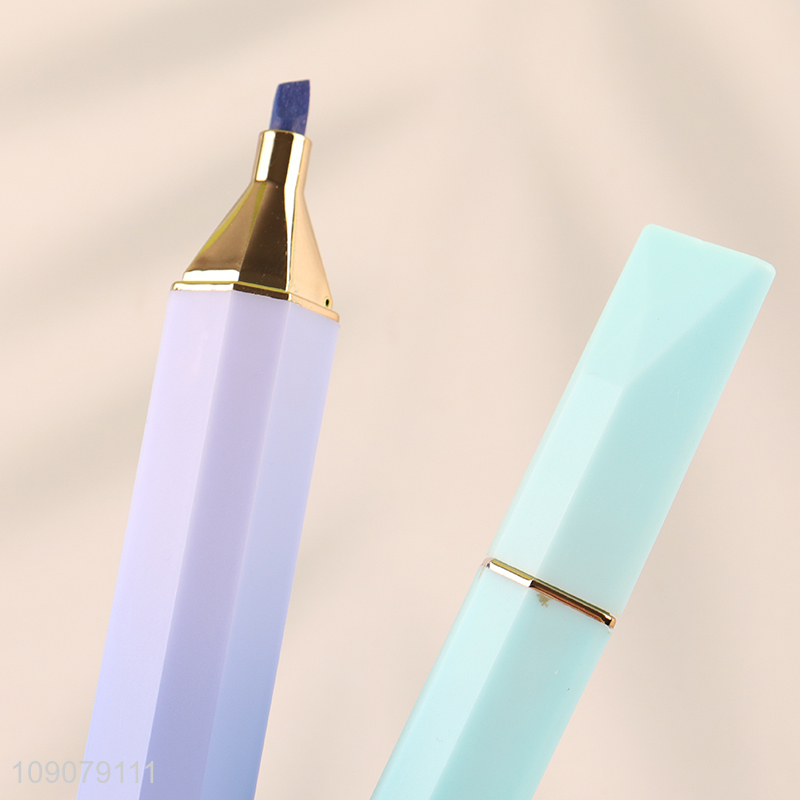 Latest products 4pcs quick dry drawing students stationery highlighter pen set