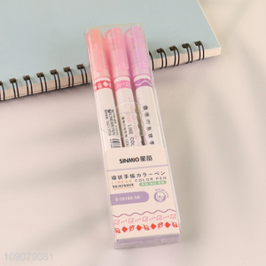 Factory supply 3pcs DIY outline curve pen contour pen for stationery