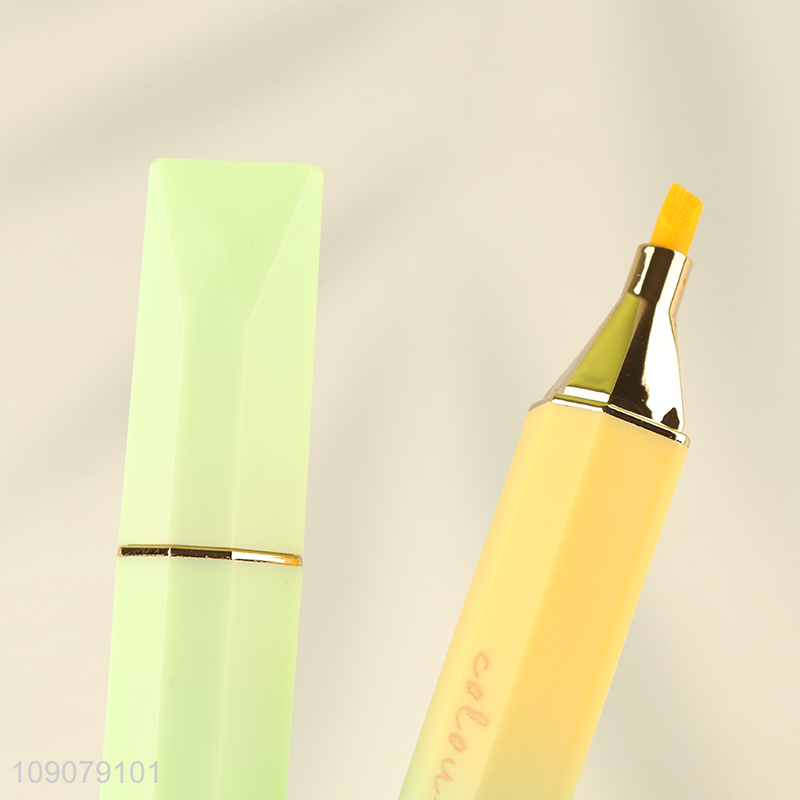 Online wholesale 4pcs school office stationery highlighter pen set