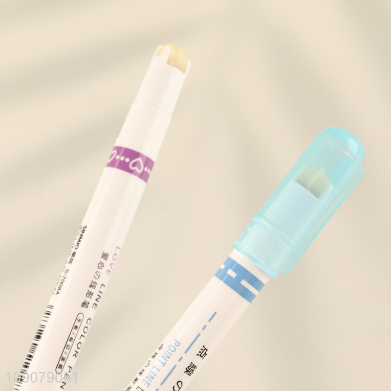 Latest design contour pen double line wave curve pen set for sale