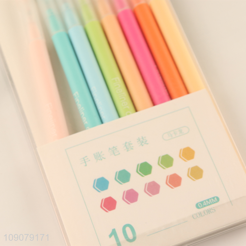 Hot selling students handbook diy art fineliner marker pen set