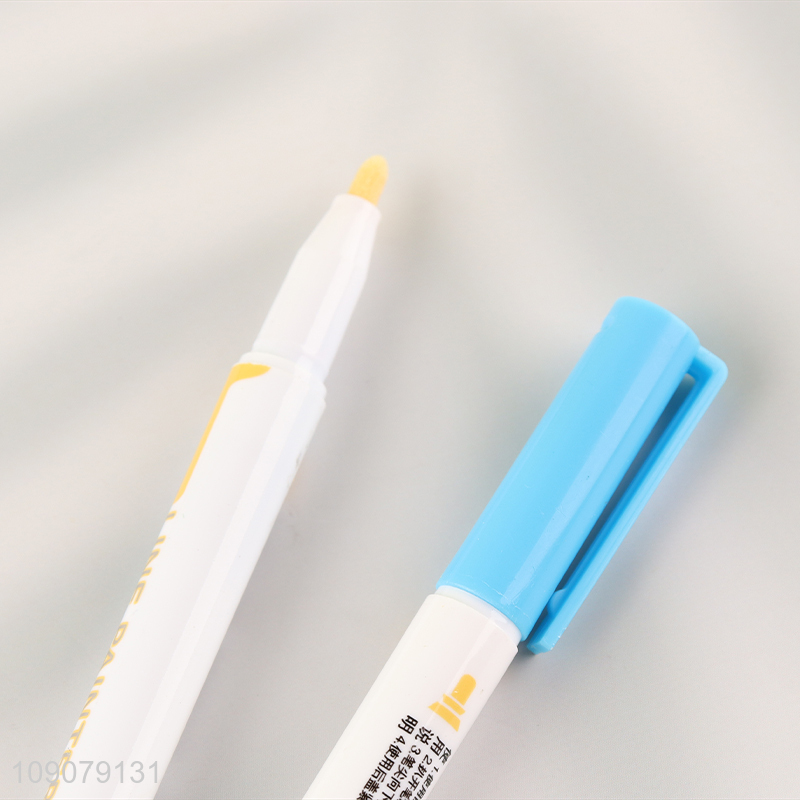 Good quality 24colors contour pen double line wave curve pen set