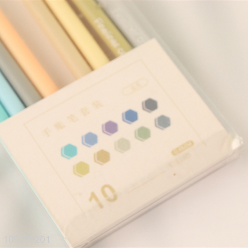 Factory wholesale 10pcs handbook diy art fineliner marker pen set