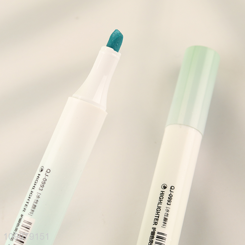 Top quality 4pcs school students stationery eye protection highlighter pen set