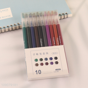Good price 10pcs 0.4mm art fineliner marker pen for handbook