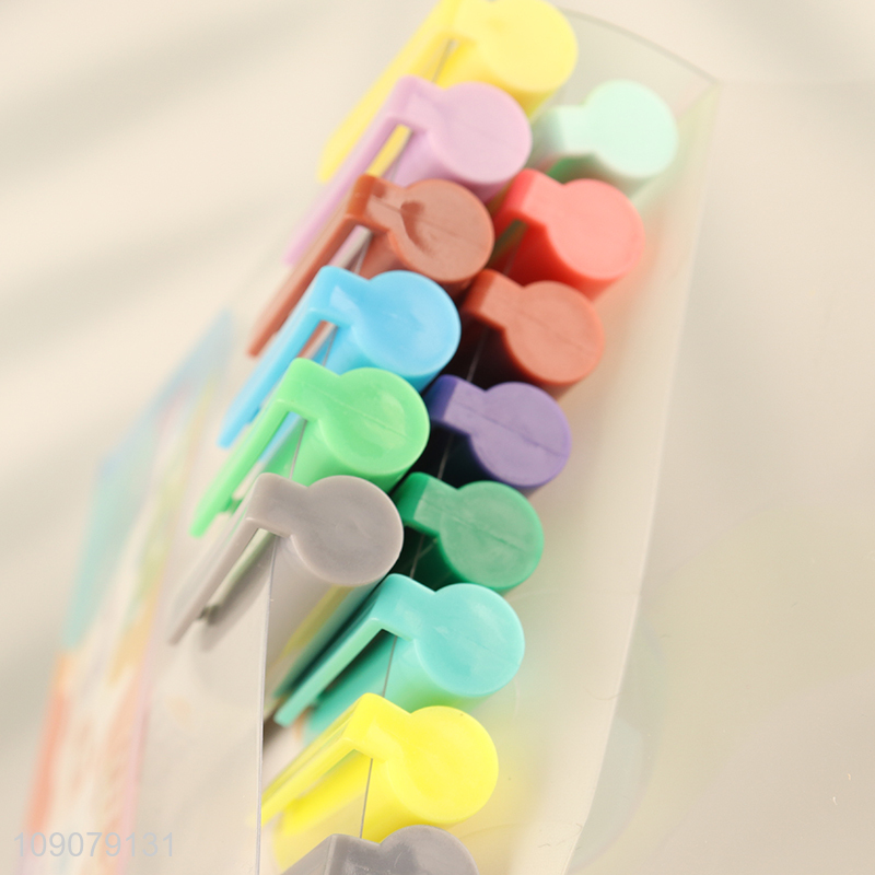 Good quality 24colors contour pen double line wave curve pen set