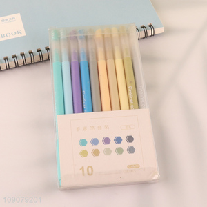 Factory wholesale 10pcs handbook diy art fineliner marker pen set