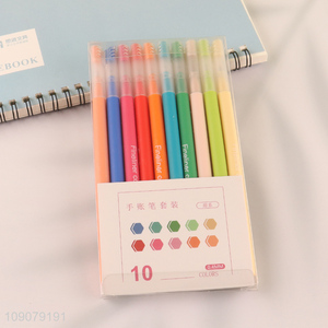 China products 10pcs school office handbook diy art fineliner marker pen