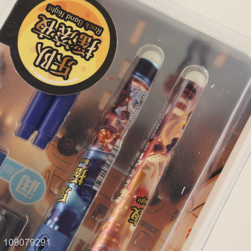 Low price school office stationery heat-sensitive erasable fountain pen set