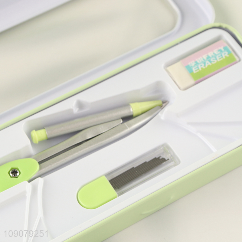 Top selling school students plastic drafting supplies set ruler compasses set