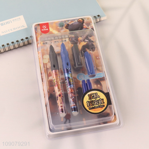 Low price school office stationery heat-sensitive erasable fountain pen set