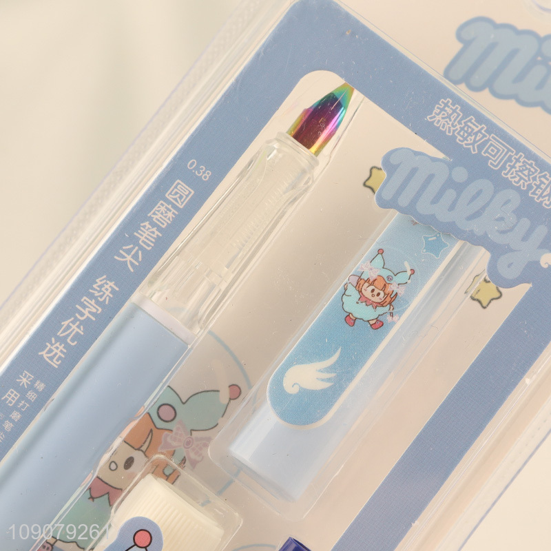 China supplier multicolor school students heat-sensitive erasable fountain pen set