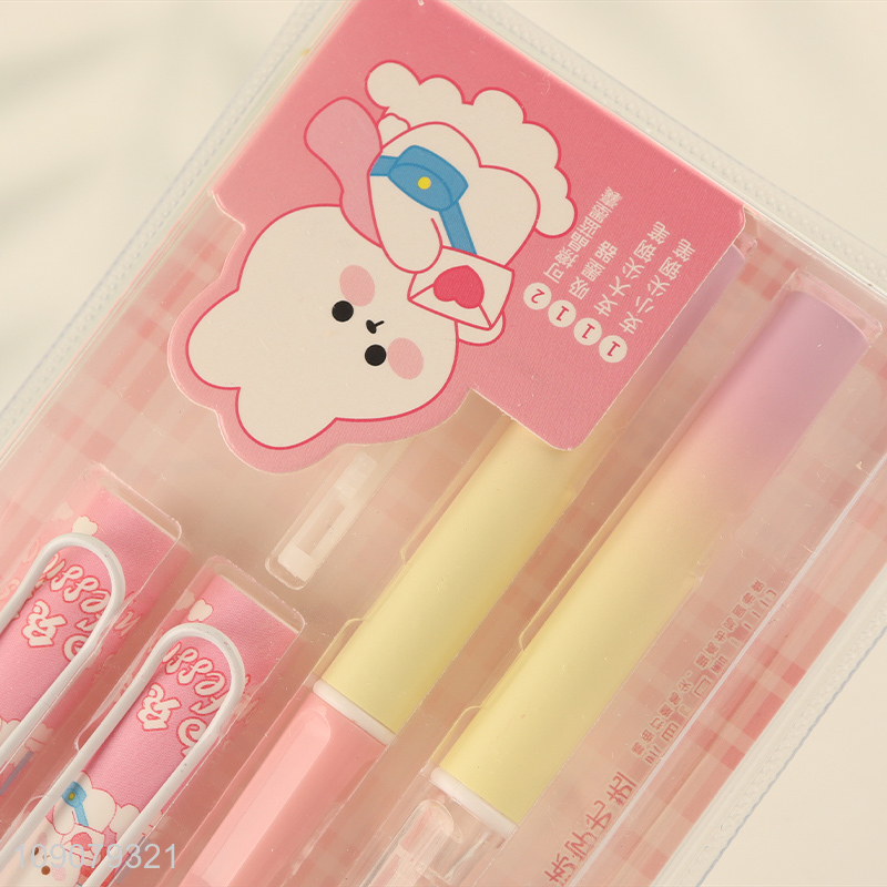 Hot items cartoon rabbit school students writing pen fountain pen set