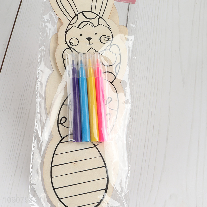 Online Wholesale Easter DIY Coloring Wooden Craft Kit Easter Home Ornaments