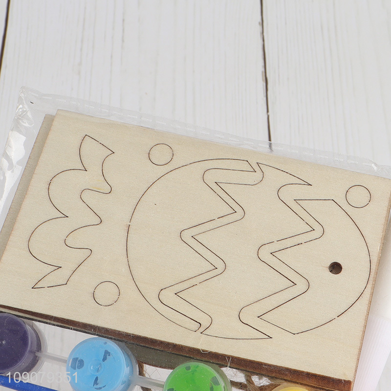 Good Quality Easter DIY Coloring Wooden Craft Kit Easter Hanging Ornaments