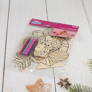 Factory Supply Valentines DIY Coloring <em>Wooden</em> <em>Craft</em> Kit for Home Decoration